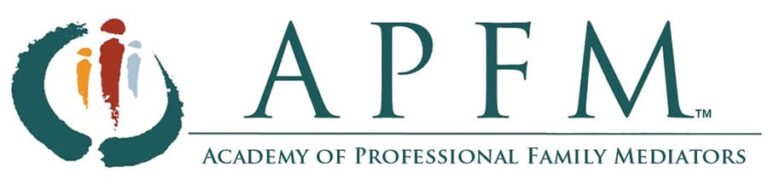 Letters "APFM" with Academy of Professional Family Mediators