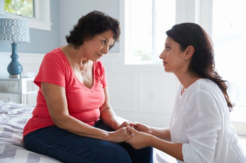 mother and daughter who is caregiver